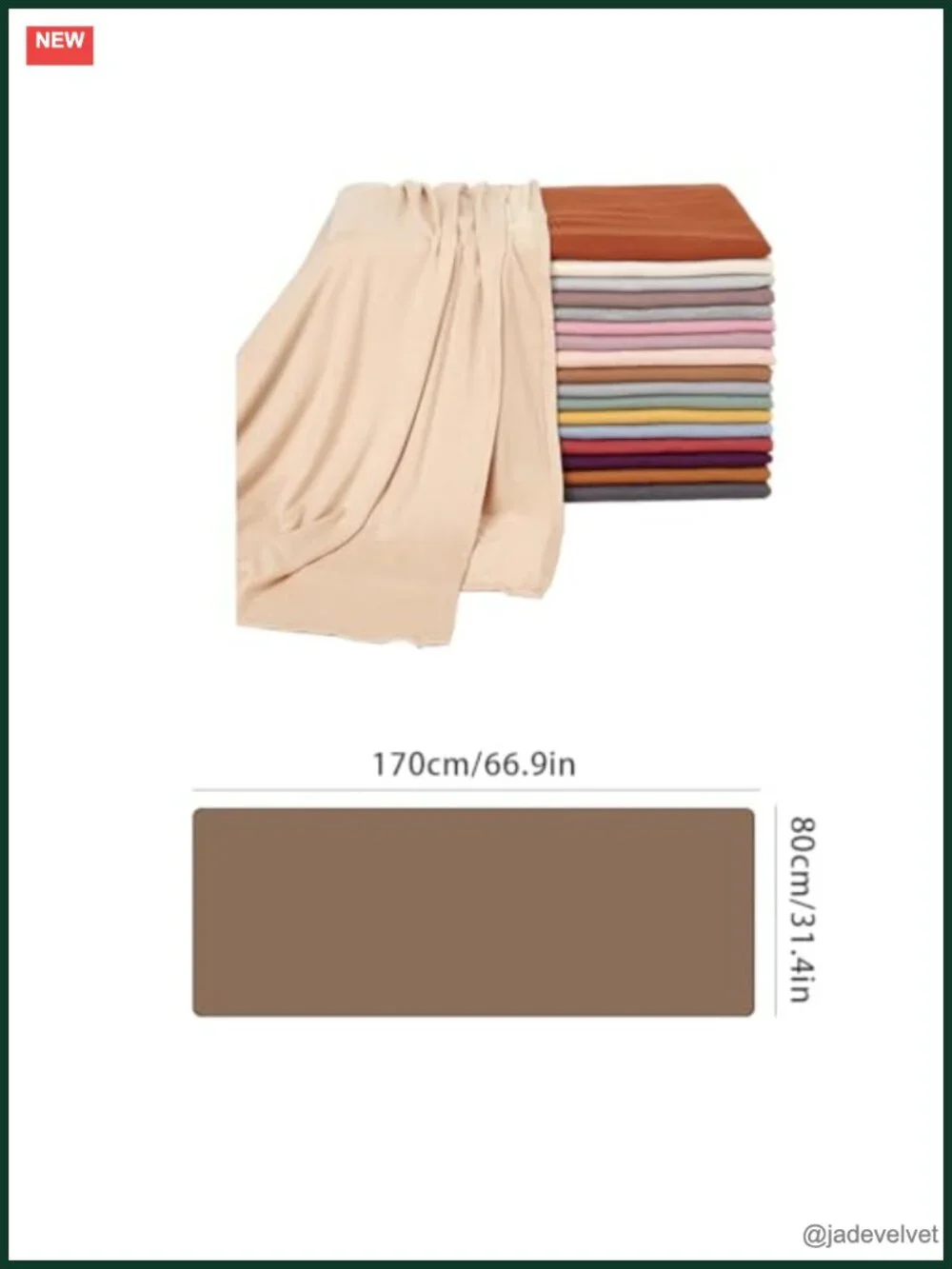 Soft Stretch Head Wrap Scarf Long Turban Hijab Scarf 100% Polyester